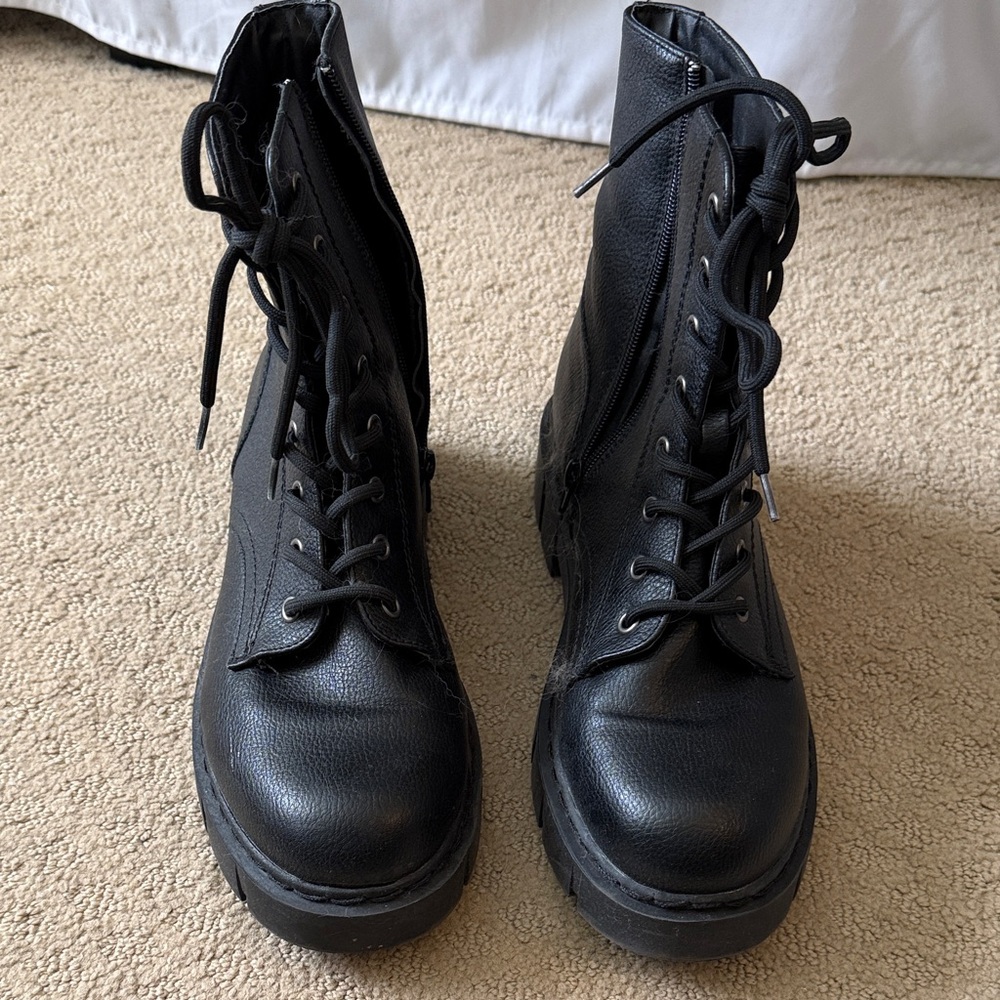 Mix No. 6 Black Combat Boots